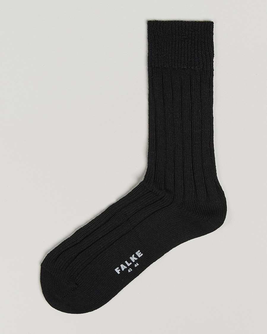 Herren | Normale Socken | Falke | Bay Linen/Cotton Rib Sock Black