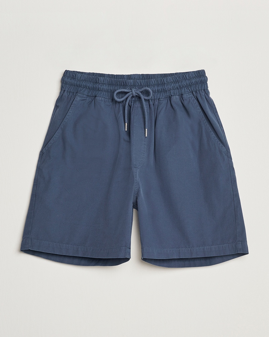 Herren | Drawstringshorts | Colorful Standard | Classic Organic Twill Drawstring Shorts Petrol Blue