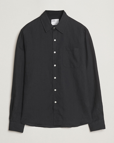 Herren | Neue Produktbilder | Colorful Standard | Garment Dyed Linen Shirt Deep Black