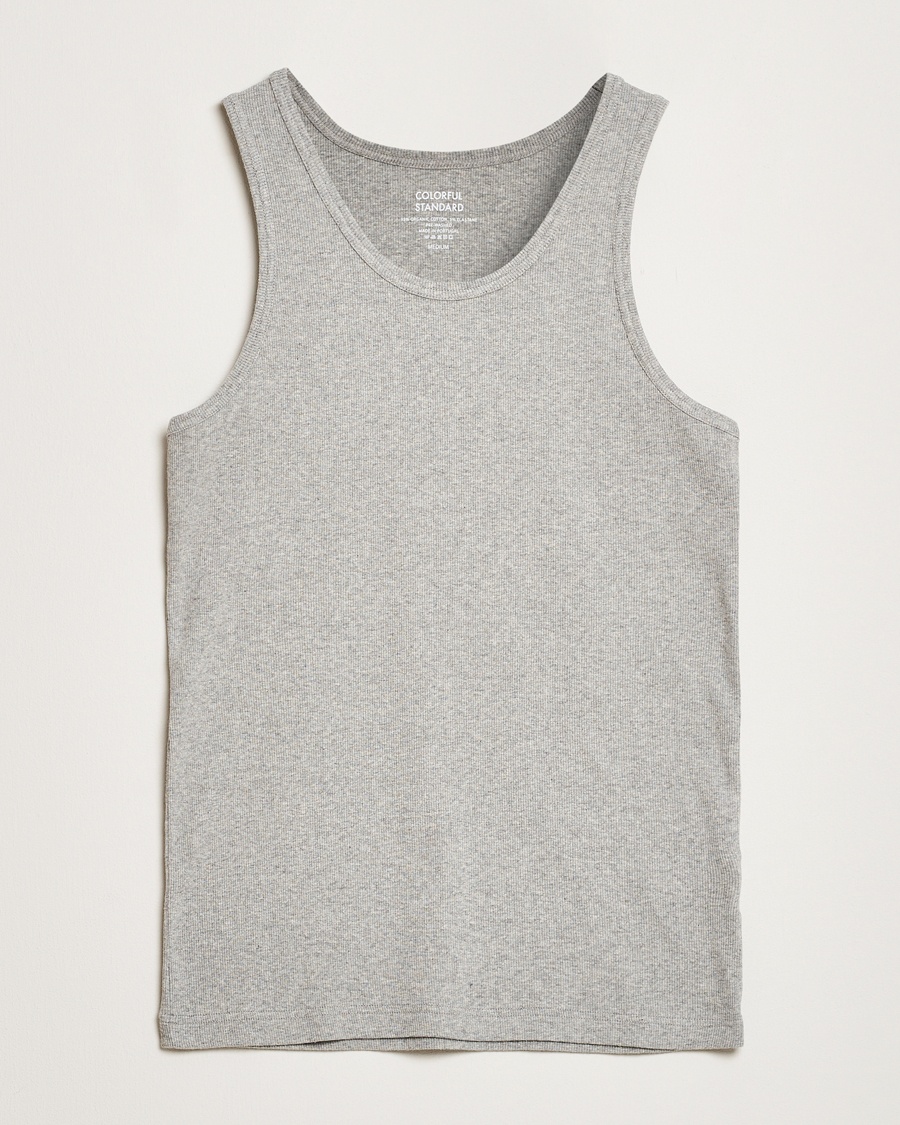 Colorful Standard Organic Rib Tank Top Heather Grey – Grau