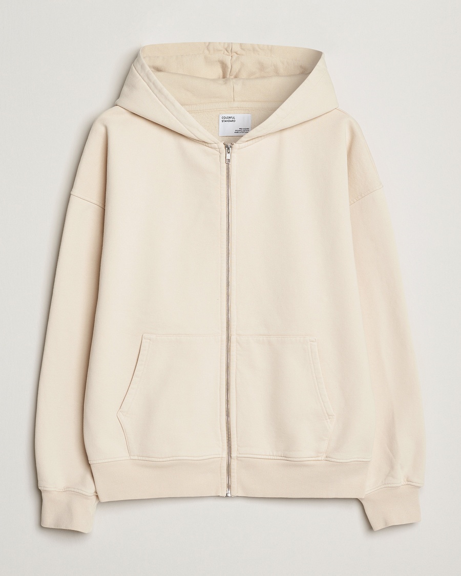 Colorful Standard Organic Full Zip Hoodie Ivory White – Weiß