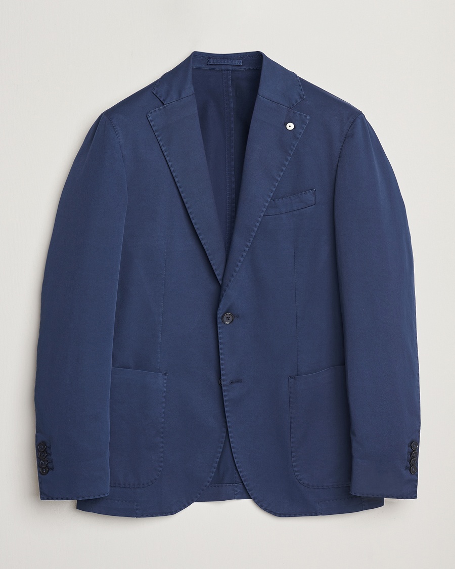 Herren | Baumwollsakko | L.B.M. 1911 | Jack Regular Fit Cotton Stretch Blazer Navy
