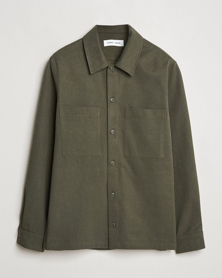 Herren | Frühlingsjacken | Samsøe Samsøe | Sataka Overshirt Forest Night