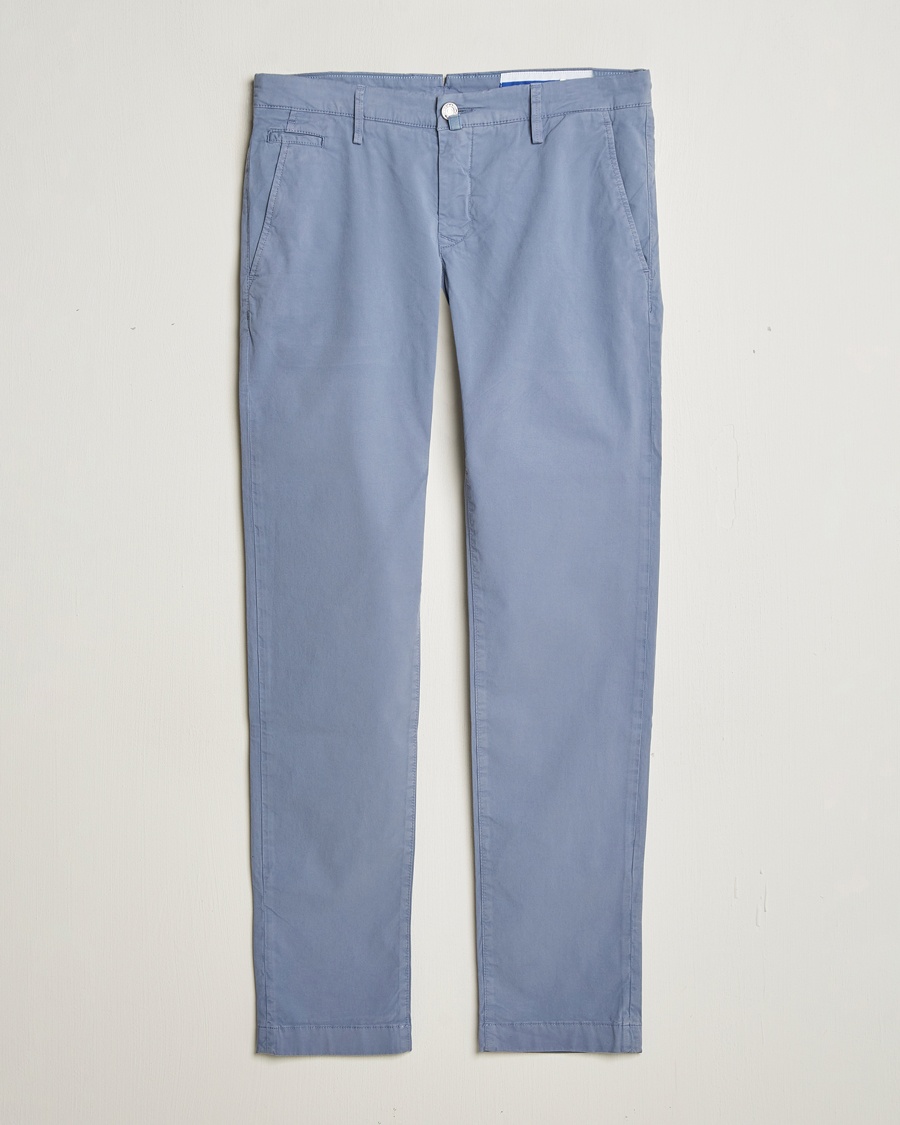 Herren | Chinos | Jacob Cohën | Bobby Cotton Gabardine Chinos Azure