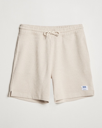 HUGO Nuwfallo Waffle Sweatshorts Open White – Beige