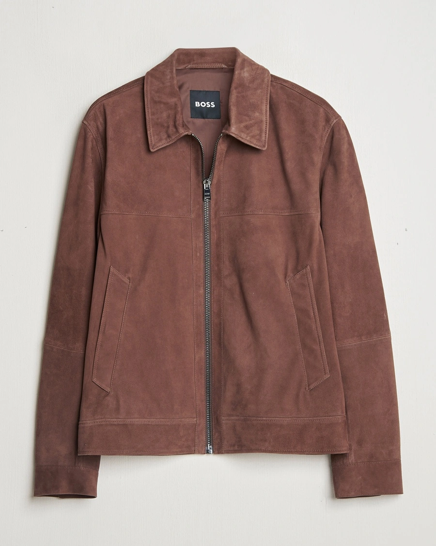 Herren | BOSS BLACK | BOSS BLACK | Malbano Suede Jacket Dark Brown