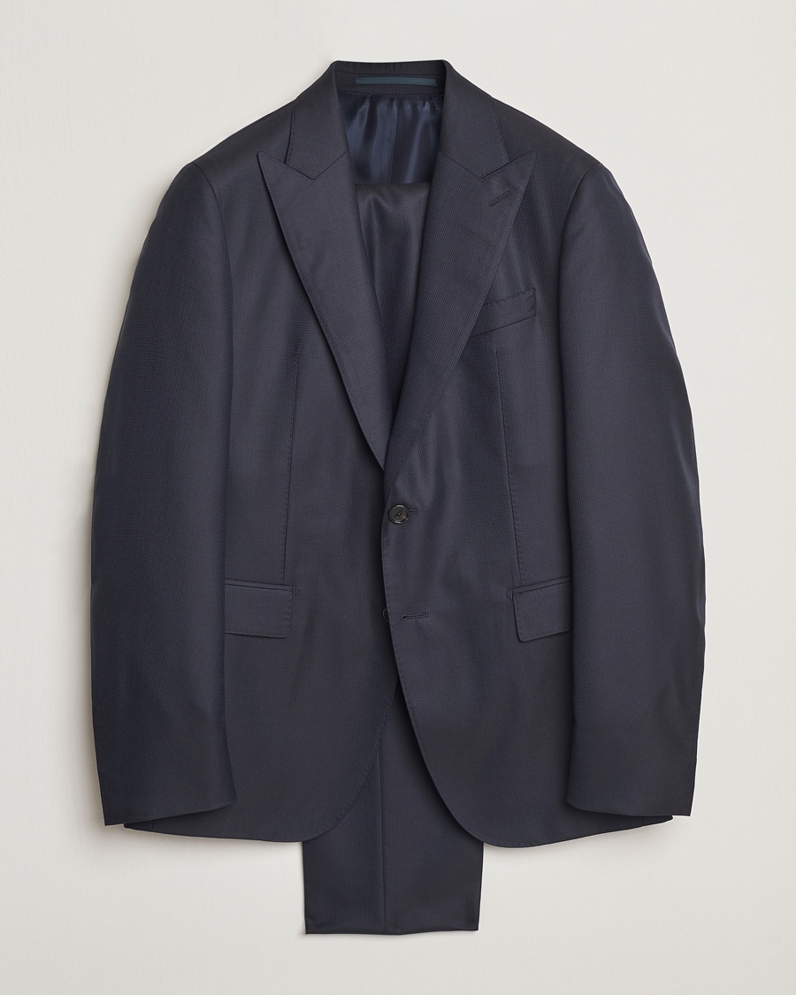 Herren | Anzüge | BOSS CAMEL | Harvers Cotton/Silk Suit Dark Blue