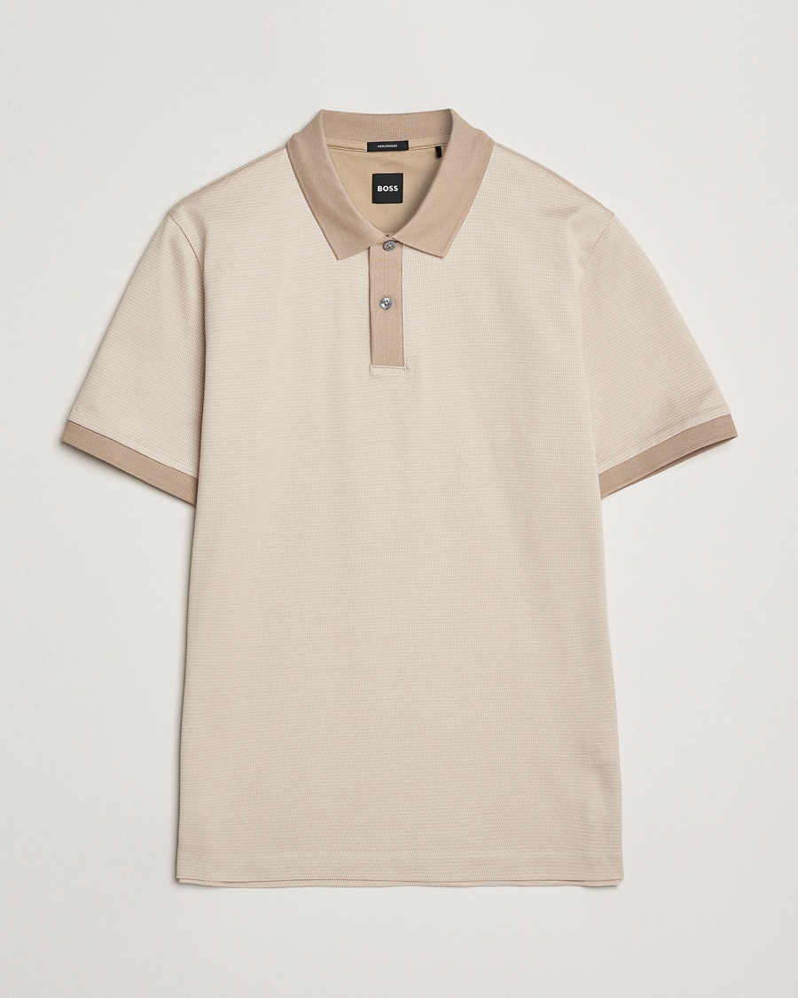 Herren | BOSS BLACK | BOSS BLACK | Parlay Jersey Polo Light Beige