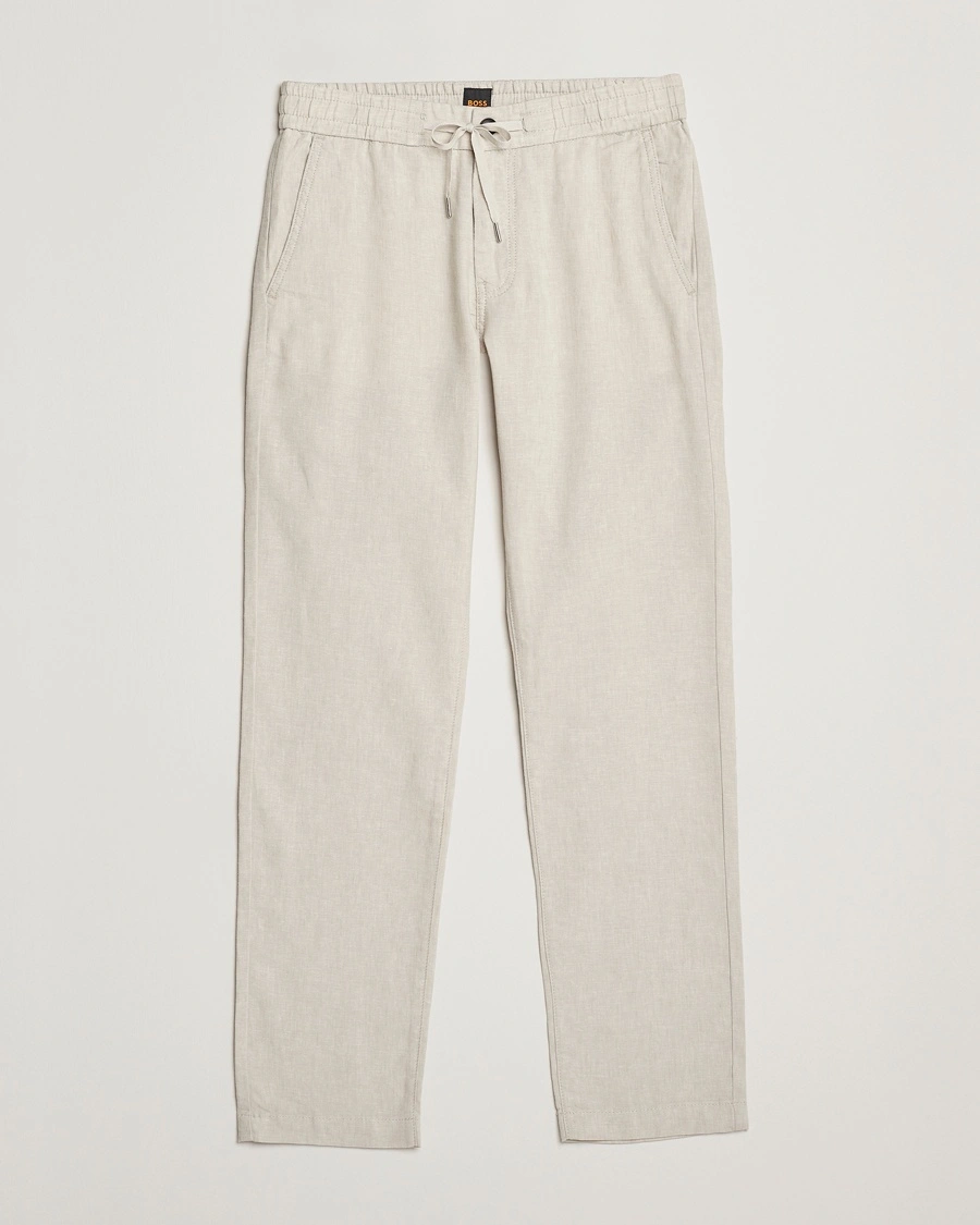 Herren | BOSS | BOSS ORANGE | Sanderson Linen Pants Light Beige