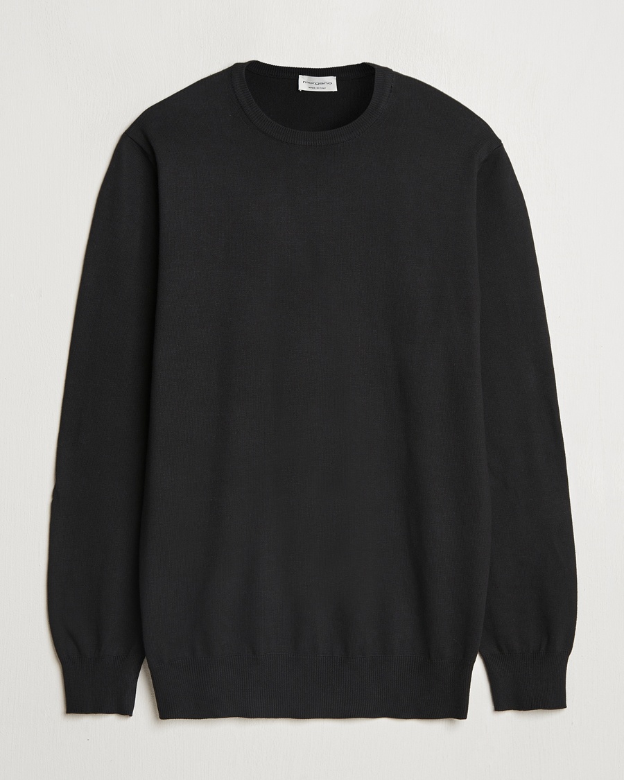 Morgano Supersoft Egyptian Cotton Crew Neck Black – Schwarz