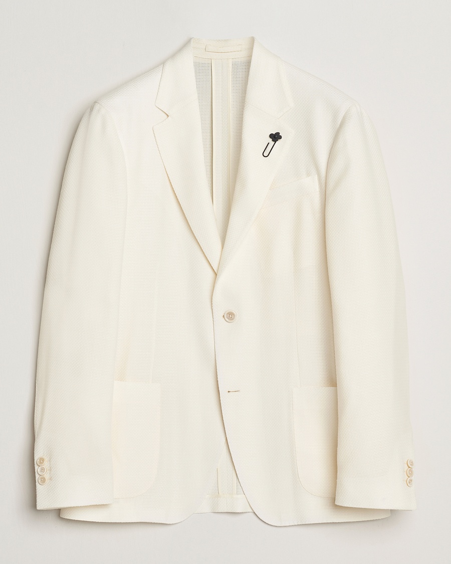 Herren | Lardini | Lardini | Wool/Linen/Silk Blazer Beige