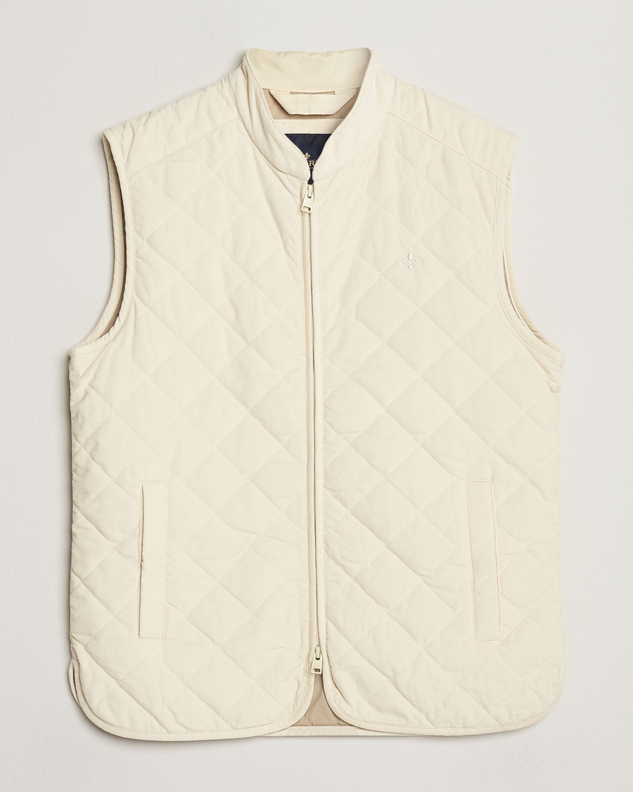Herren | Westen | Morris | Teddy Quilted Cord Vest Khaki