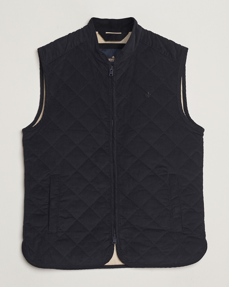 Herren | Westen | Morris | Teddy Quilted Cord Vest Navy