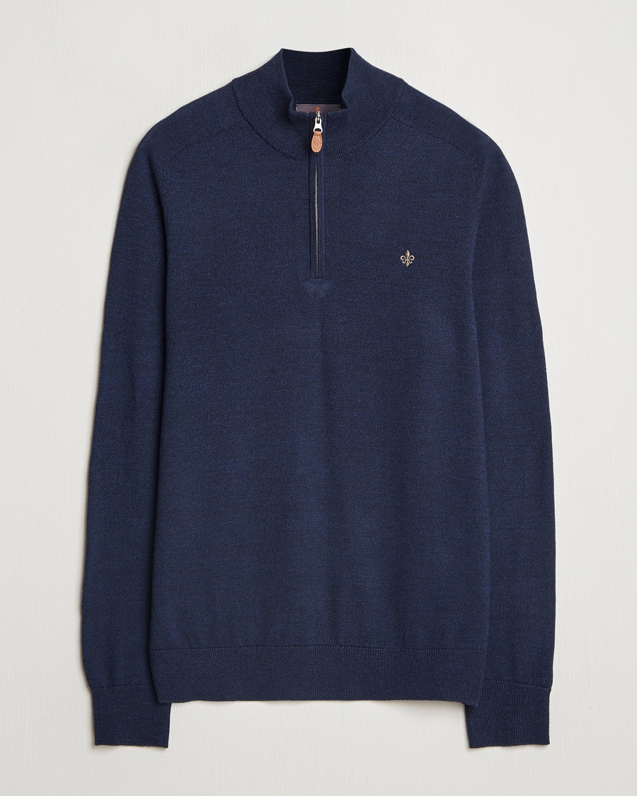Herren | Treue-Rabatt für Stammkunden | Morris | John Merino Half Zip Dark Blue