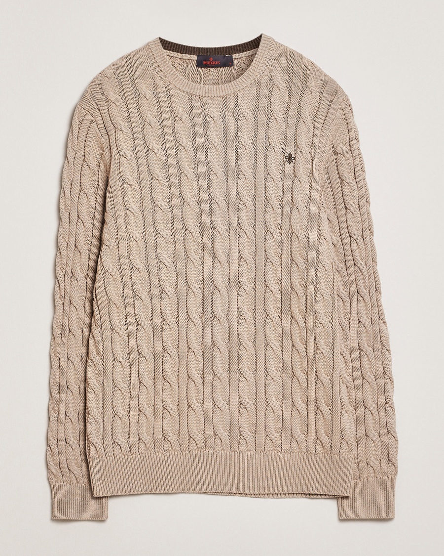Herren | Treue-Rabatt für Stammkunden | Morris | Ethan Cable O-Neck Khaki