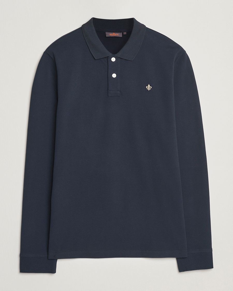 Herren | Langarm-Poloshirts | Morris | Camden Long Sleeve Pique Dark Blue