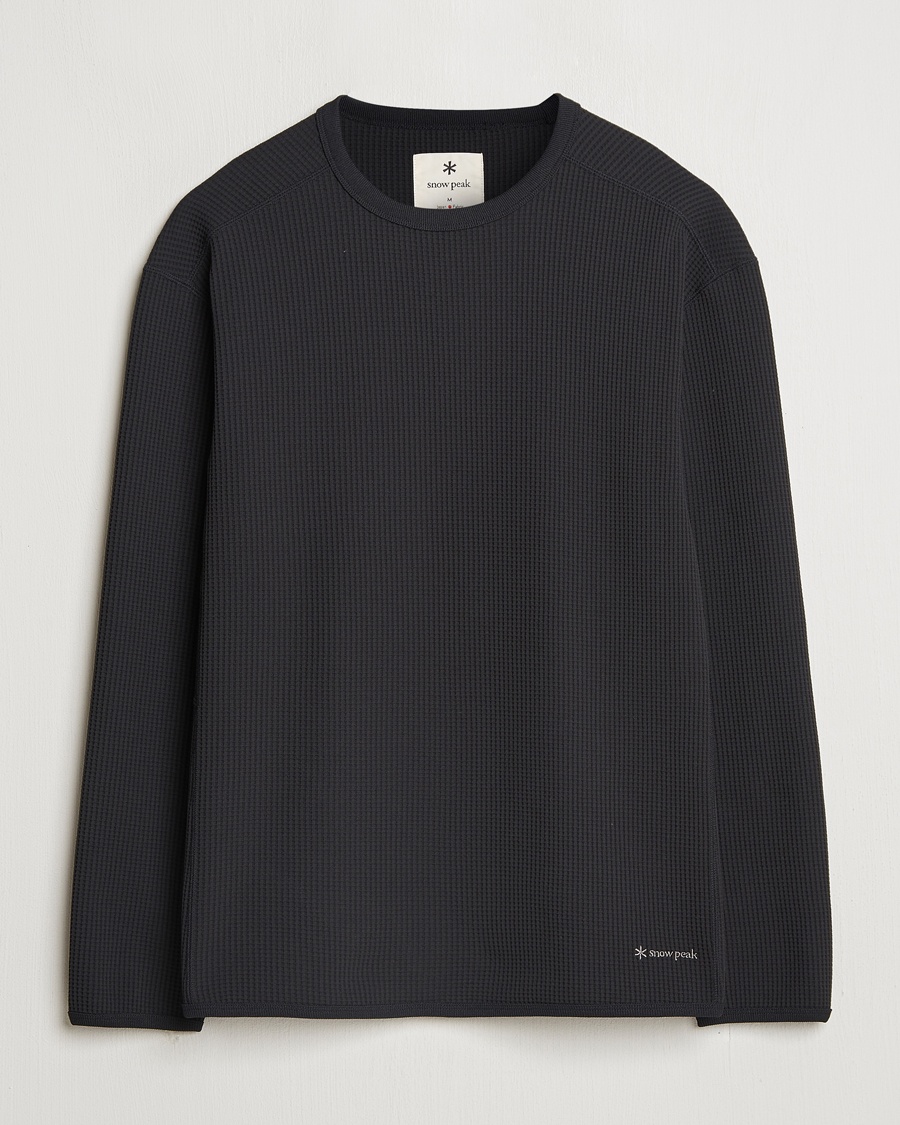 Herren | Snow Peak | Snow Peak | Dry Waffle Long Sleeve T-Shirt Black