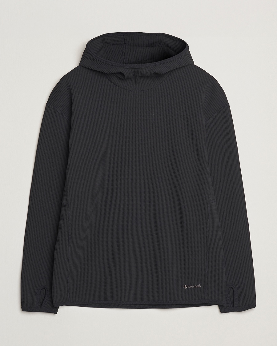 Herren | Kapuzenpullover | Snow Peak | Dry Waffle Hoodie Black