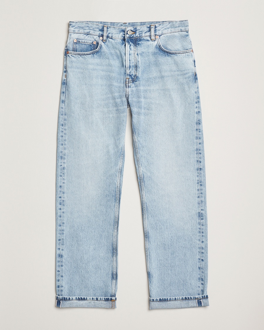Herren | Selvedge jeans | GANT 240 Mulberry Street | Straight Fit Selvedge Jeans Light Blue Vintage