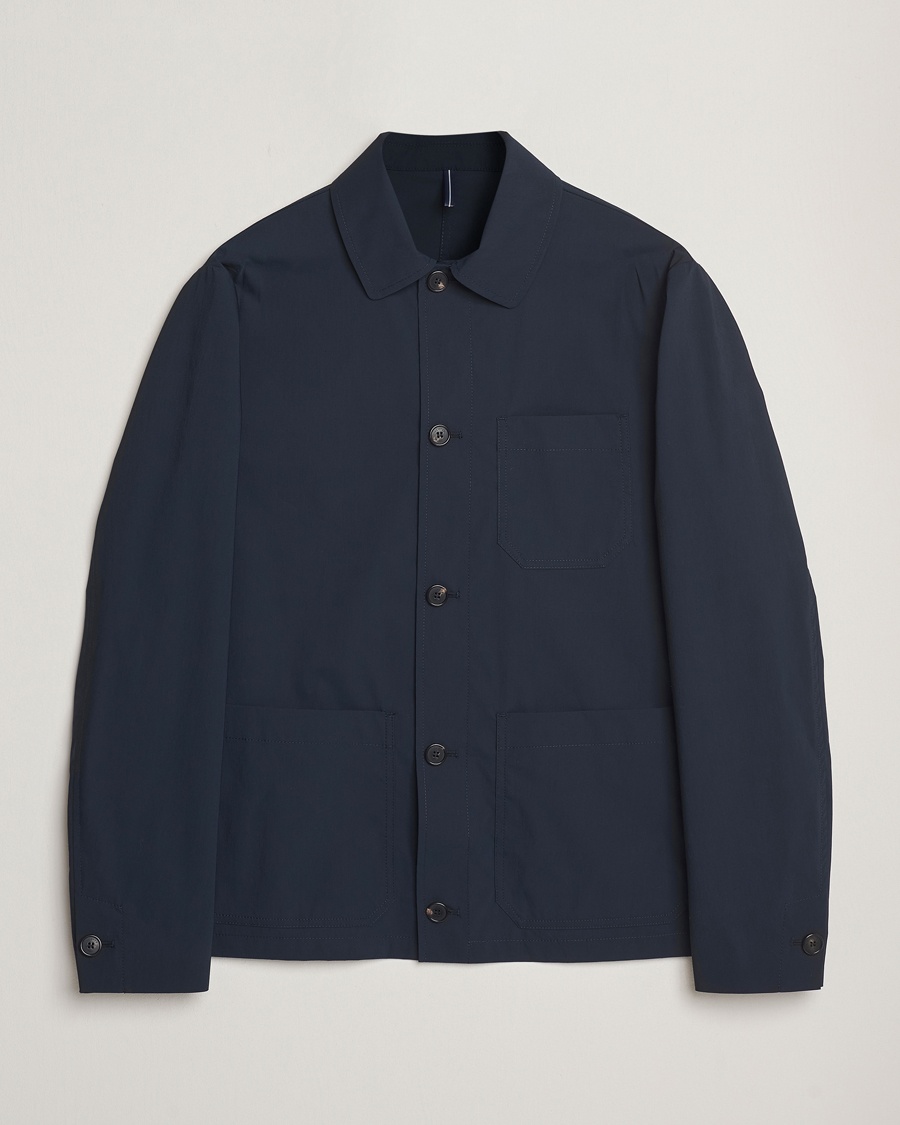 Herren | Kleidung | Incotex | Cotton Poplin Shirt Jacket Navy