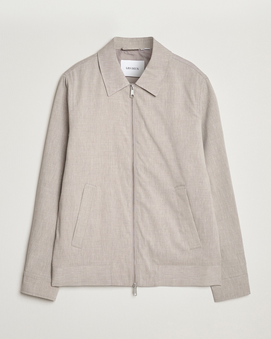 Herren | LES DEUX | LES DEUX | Como Slub Coach Bomber Jacket Light Sand