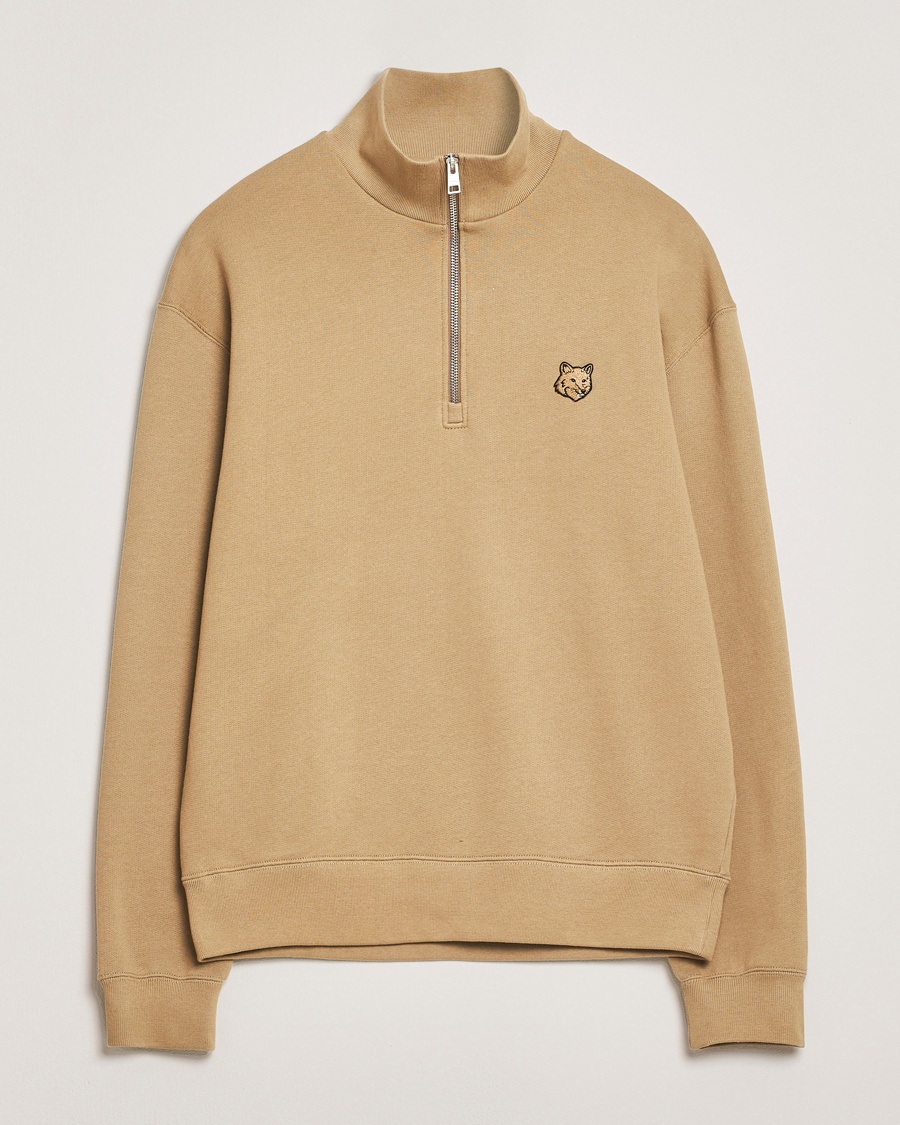 Herren | Half-zip | Maison Kitsuné | Tonal Fox Head Half Zip Sweatshirt Cardamon