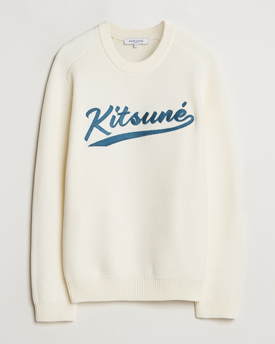 Herren | Maison Kitsuné | Maison Kitsuné | Varsity Embroidered Sweater Milk