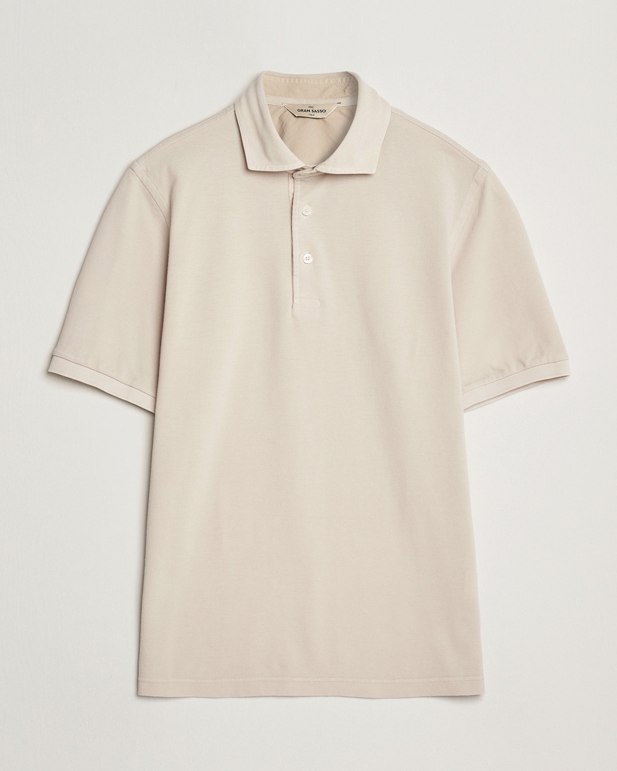 Gran Sasso Washed Polo Beige Melange – Beige