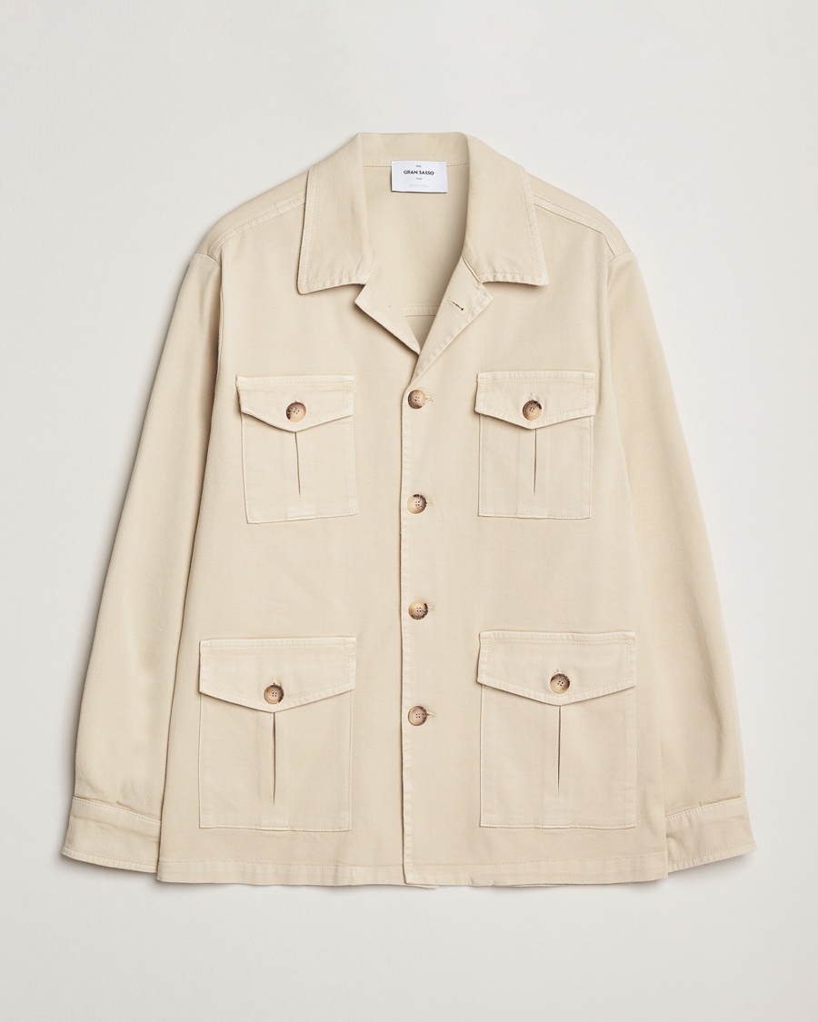 Herren | Feldjacken | Gran Sasso | Cotton Twill Safari Jacket Beige