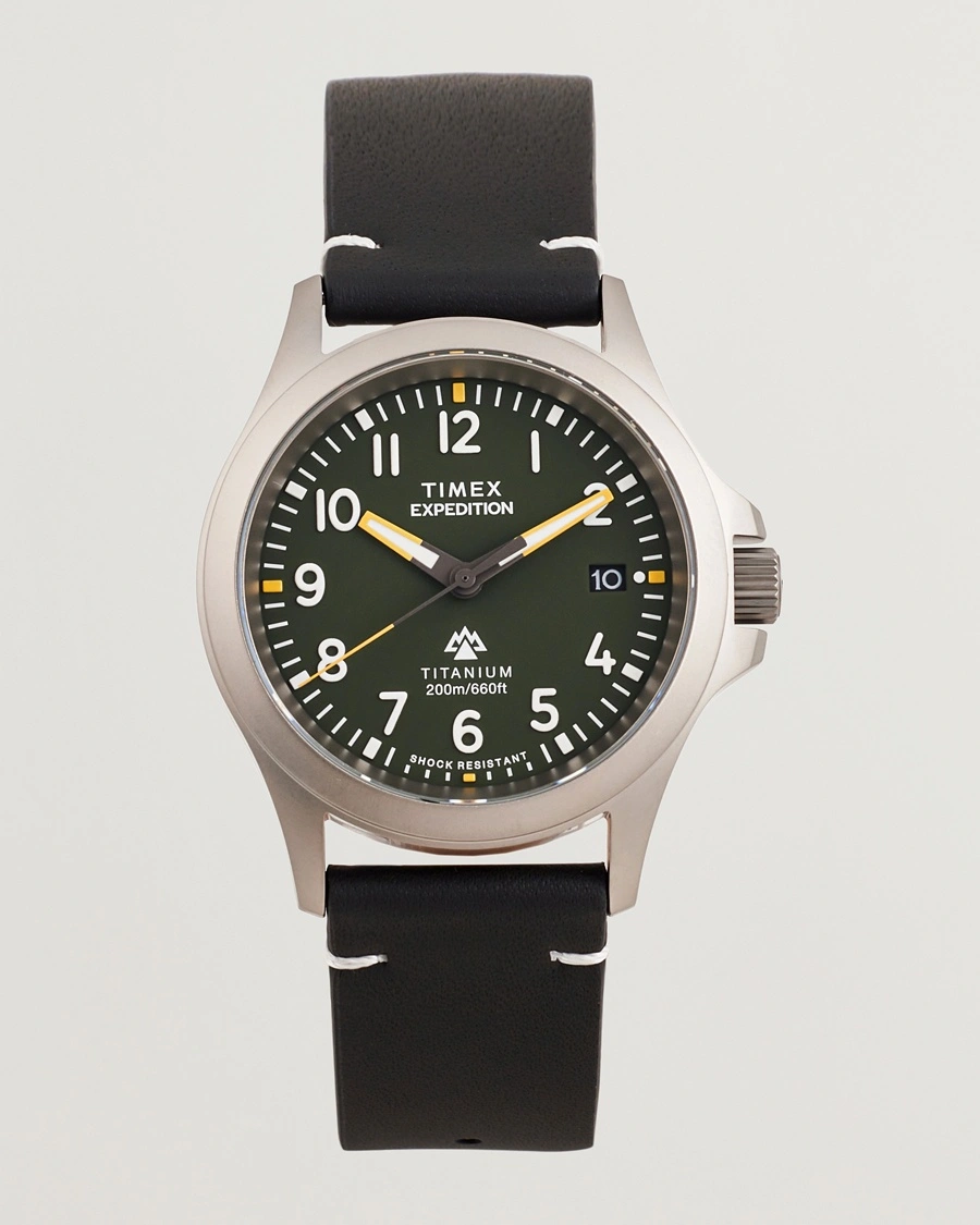 Herren | Alte Produktbilder | Timex | Expedition Titanium 38mm Green Dial