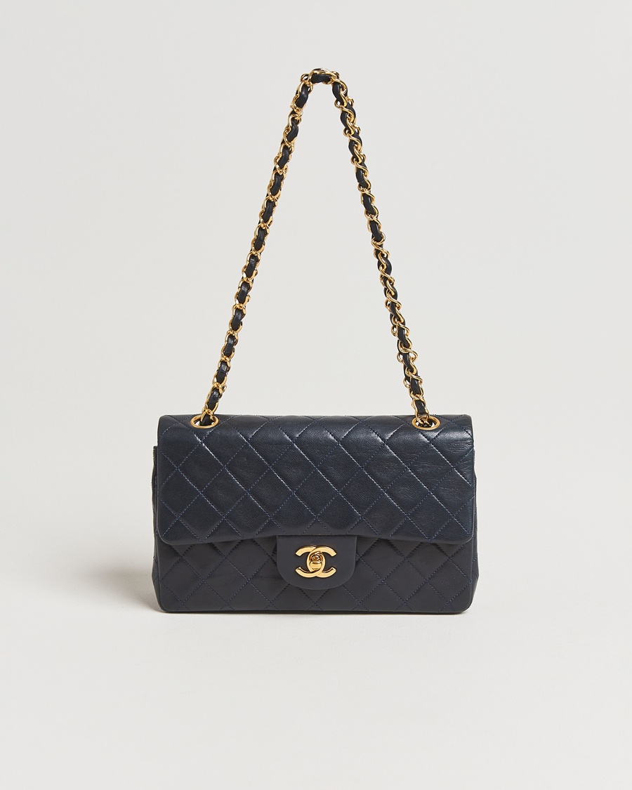 Herren | | Chanel Pre-Owned | Classic Small Double Flap Bag Lambskin Navy