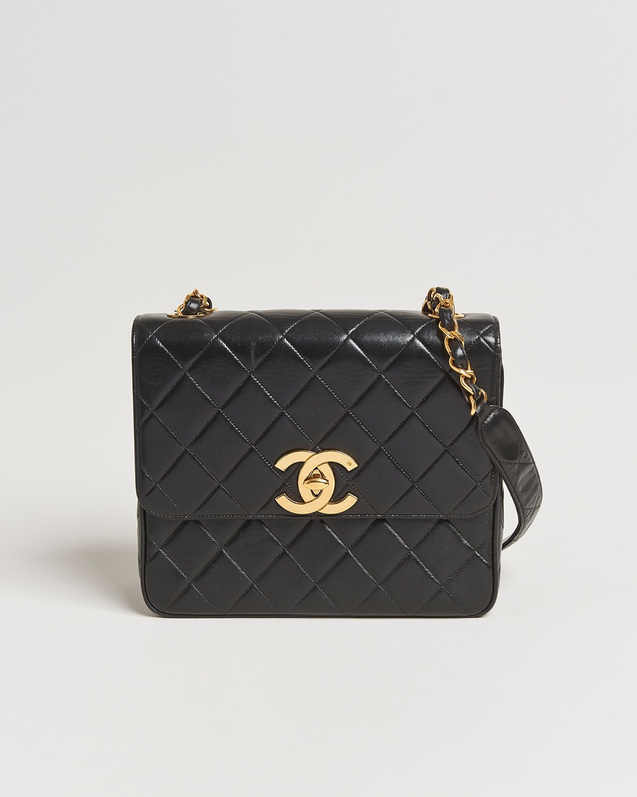 Herren | | Chanel Pre-Owned | Classic Flap Bag Deca Squared Lambskin Black
