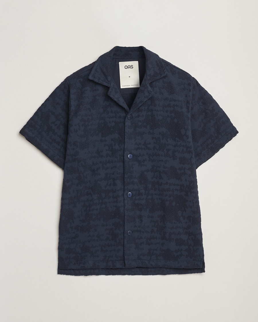 Herren | Kurzarmhemden | OAS | Short Sleeve Cuba Terry Shirt Night Lagoon