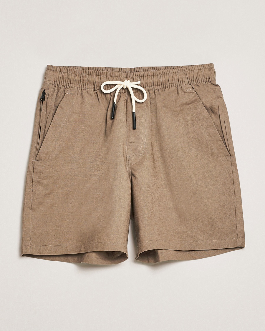 Herren | Leinenshorts | OAS | Linen Shorts Taupe