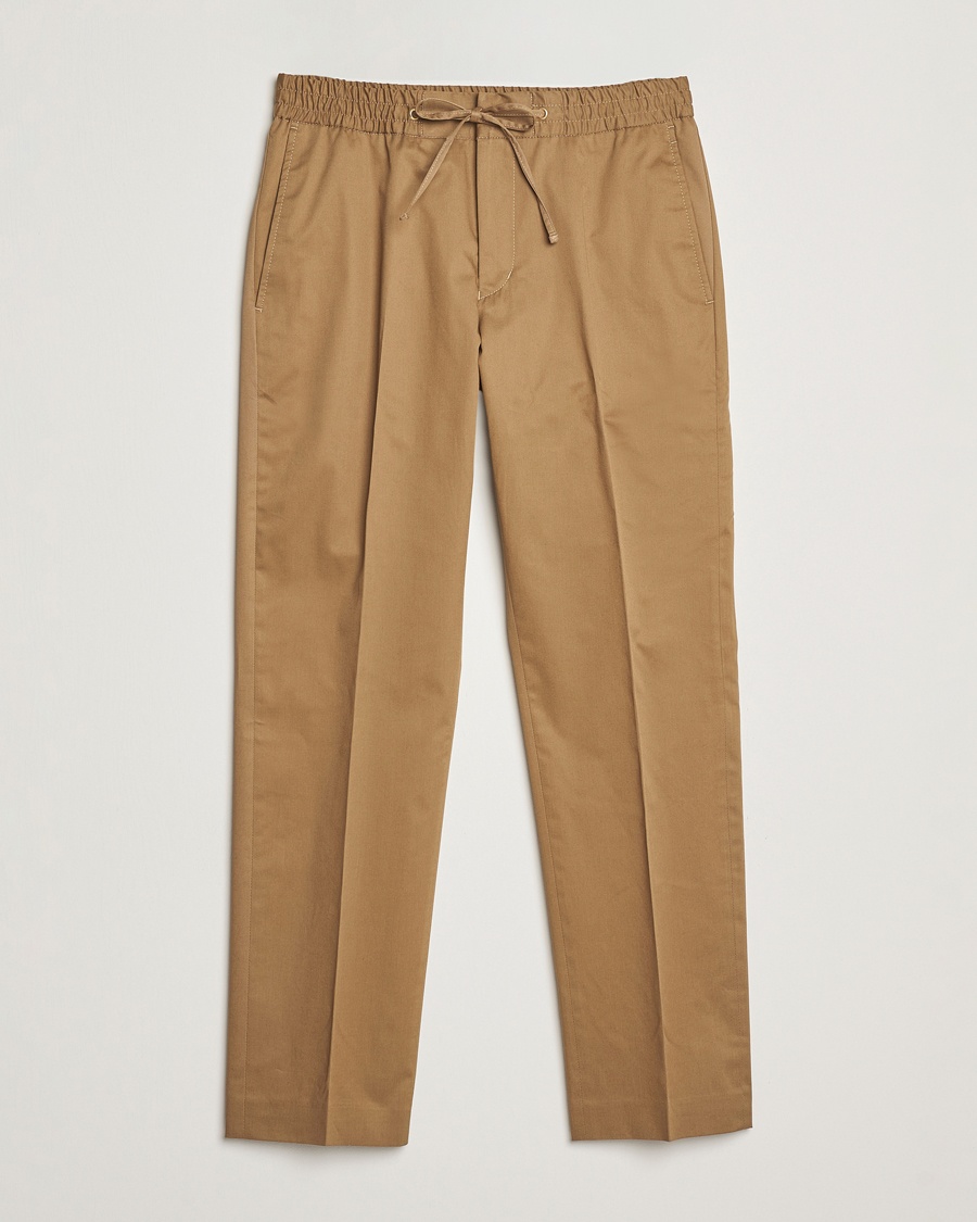 Herren | Drawstring-Hosen | Tiger of Sweden | Tannen Cotton Drawstring Trousers Beige