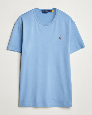 Herren | Kurzarm T-Shirt | Polo Ralph Lauren | Luxury Pima Cotton Crew Neck T-Shirt Channel Blue
