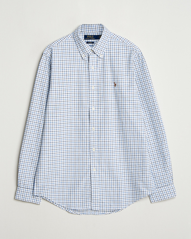 Herren | Freizeithemden | Polo Ralph Lauren | Custom Fit Checked Oxford Shirt White/Blue Multi
