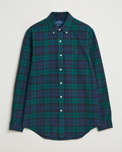 Herren | Freizeithemden | Polo Ralph Lauren | Custom Fit Checked Oxford Shirt Navy/Green Multi