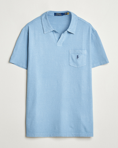Herren | Kleidung | Polo Ralph Lauren | Johnny Cotton/Linen Polo Channel Blue