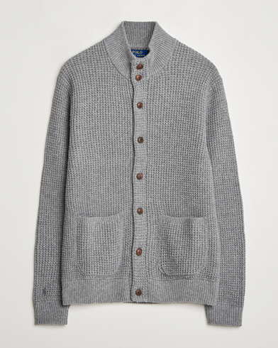 Herren | Business & Beyond - Casual | Polo Ralph Lauren | Cotton/Wool Button Cardigan Fawn Grey Heather