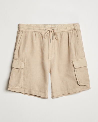 Herren | Leinenshorts | GANT | Regular Fit Linen Cargo Shorts Concrete Beige