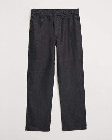 Herren | Business & Beyond - Casual | Samsøe Samsøe | Jabari Linen Drawstring Trousers Black