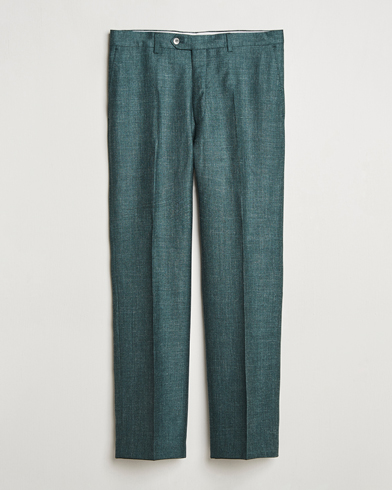 Herren | Kleidung | Oscar Jacobson | Del S Wool/Silk/Linen Trousers Green