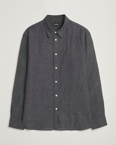 Herren | Leinenhemden | J.Lindeberg | Linen Melange Shirt Black