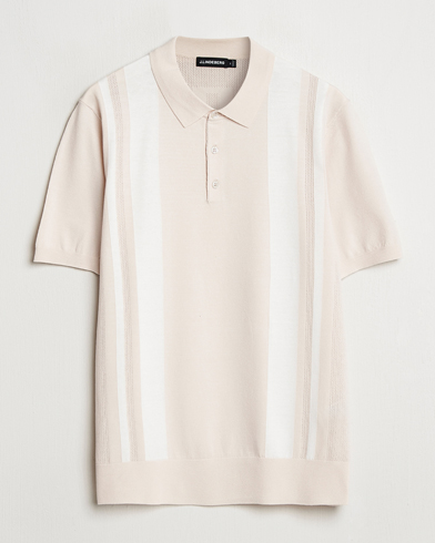 Herren | Kurzarm-Poloshirts | J.Lindeberg | Reymond Stripe Knit Polo Moonbeam