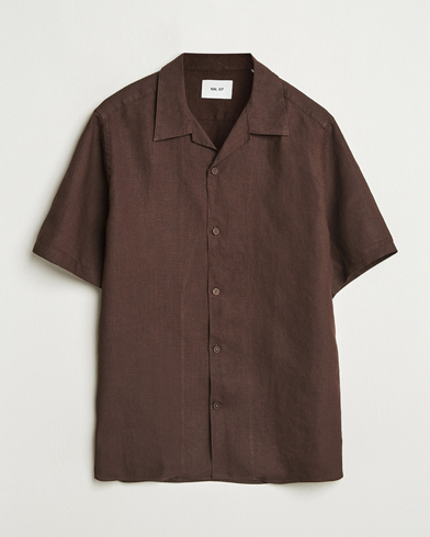 Herren | Neue Produktbilder | NN07 | Julio Linen Resort Shirt Coffee