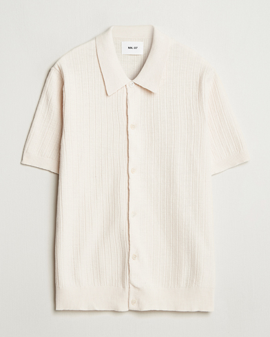 Herren | Neu im Onlineshop | NN07 | Nolan Knitted Short Sleeve Shirt Ecru
