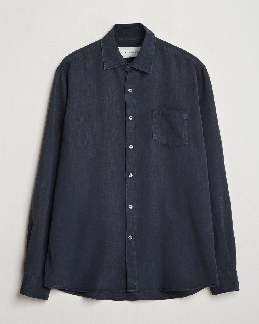 Herren | A Day's March | A Day's March | Daintree Lyocell Shirt Navy
