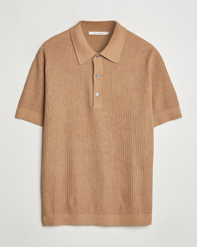Herren | A Day's March | A Day's March | Aspen Structure Short Sleeve Polo Camel