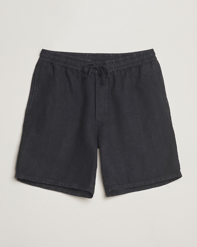 Herren | Shorts | A Day's March | Ipu Linen Drawstring Shorts Off Black